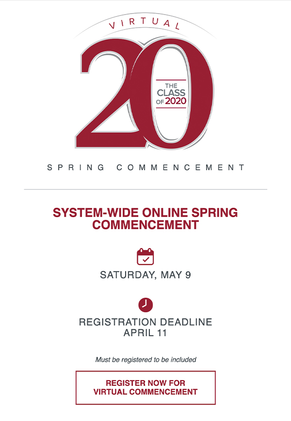 Virtual Commencement email.